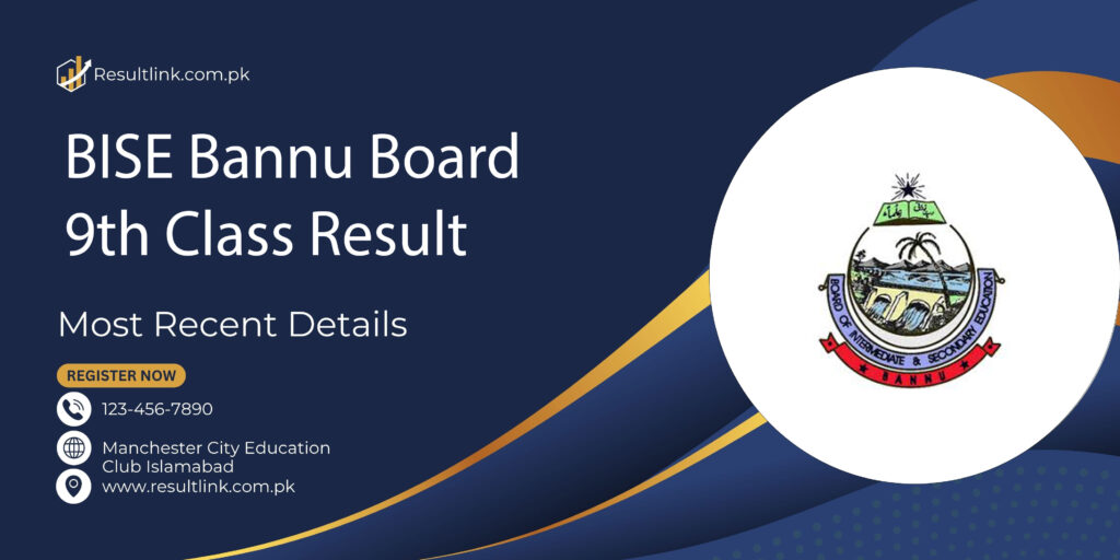 BISE Bannu Board 9th Class Result